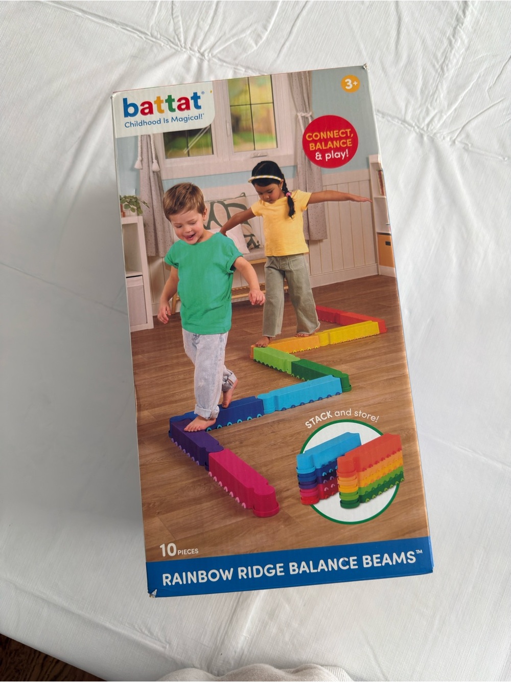 Battat Rainbow Ridge Balance Beams - Bright Multicolor Play Set